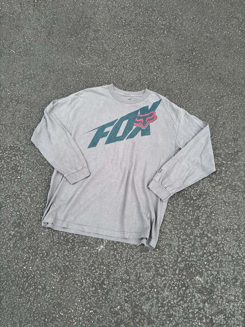 Fox Racing Long Sleeve Graphic T-Shirt Size XL Gray Motocross